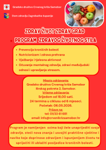 ZDRAV ŽIVOT ZDRAV GRAD PROGRAM ZDRAVOG ŽIVOTNOG STILA plakat